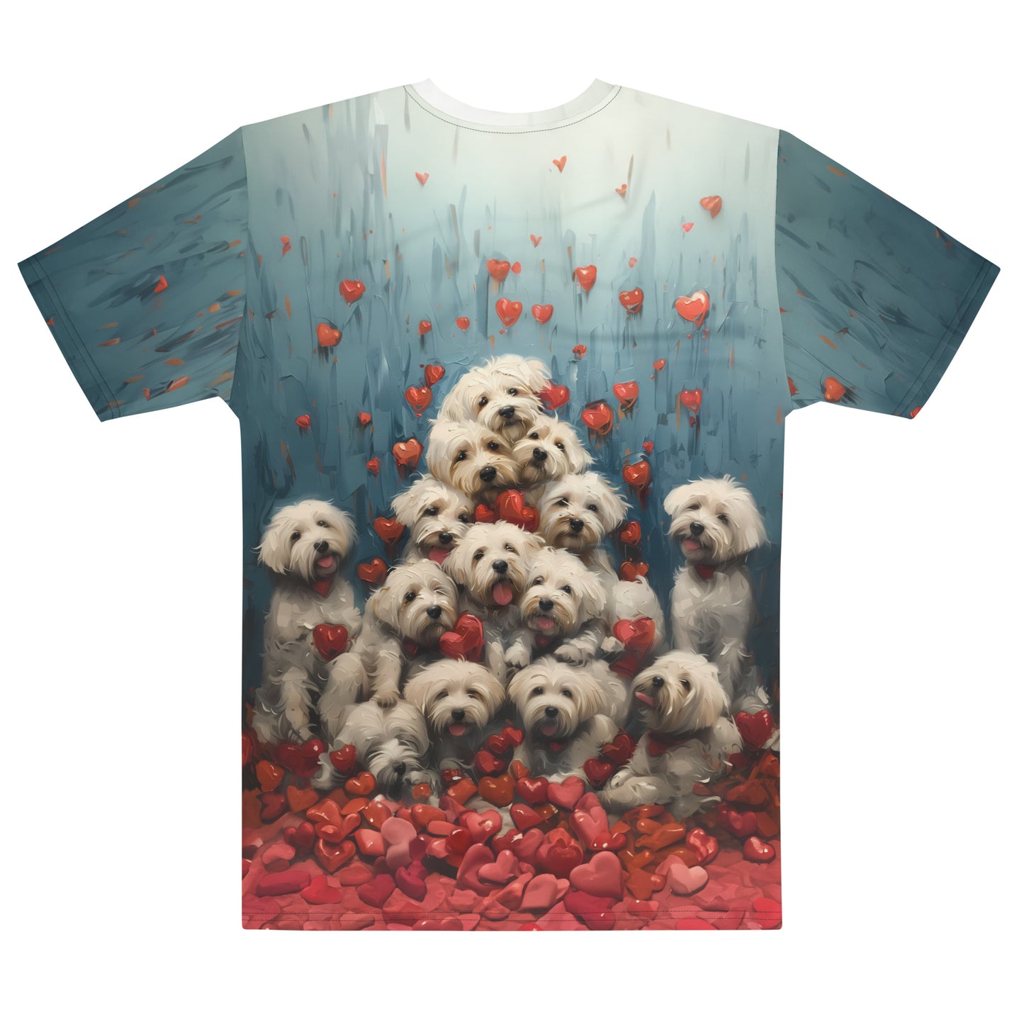 Puppy Love Overflow: Heart-Filled Coton de Tulear Mid-Weight T-Shirt