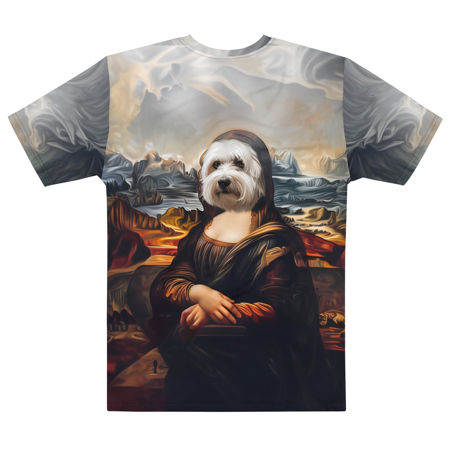 Mona Lisa's Canine Counterpart: A Coton de Tulear Masterpiece Mid-Weight T-Shirt