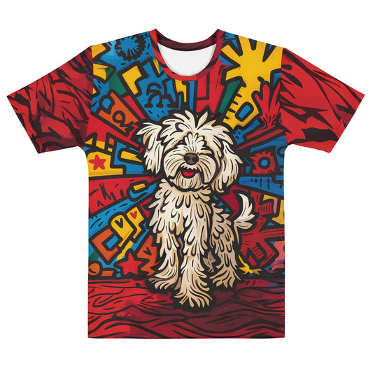 Keith Haring Inspired Coton de Tulear Mid-Weight T-Shirt