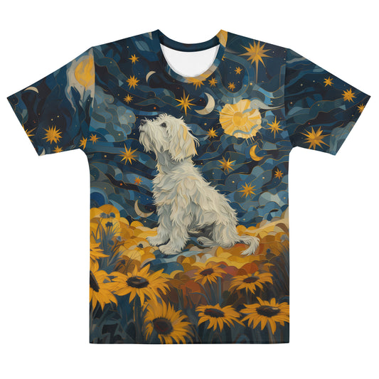 Starry Night Pup: Coton de Tulear Sunflower Mid-Weight T-Shirt