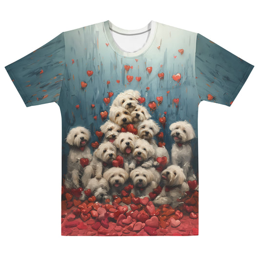 Puppy Love Overflow: Heart-Filled Coton de Tulear Mid-Weight T-Shirt