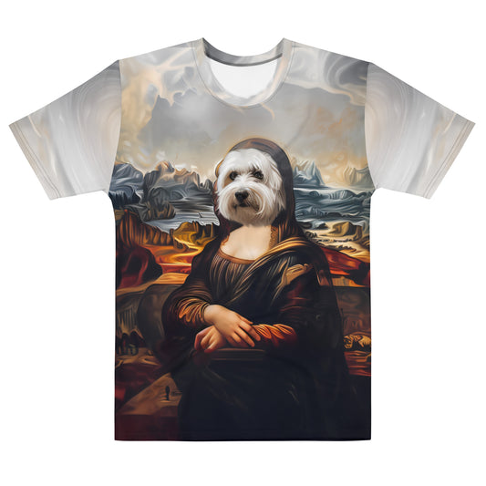 Mona Lisa's Canine Counterpart: A Coton de Tulear Masterpiece Mid-Weight T-Shirt