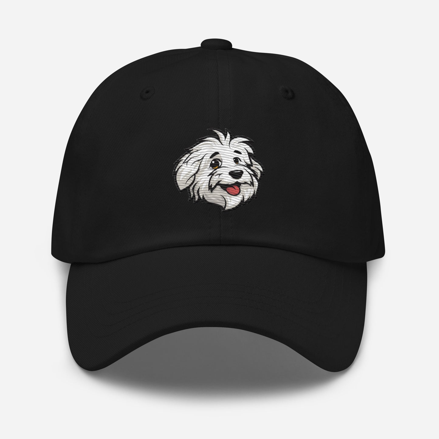 Baseball Hat with the Coton de Tulear Shop logo embroidered. 