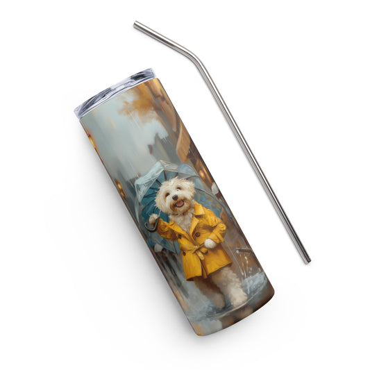 Urban Sprinkle: Coton de Tulear's Adventure Stainless Steel Tumbler