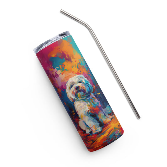 Paw-ssionate Palette: Coton de Tulear Stainless Steel Tumbler