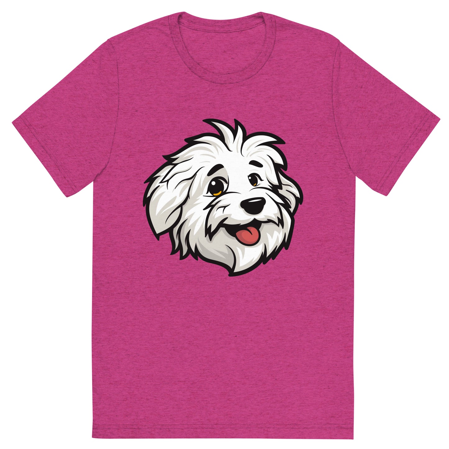 Sebastian's Smile: The Ultimate Comfort Tri-blend T-shirt for Coton de Tulear Lovers