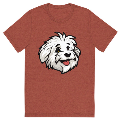 Sebastian's Smile: The Ultimate Comfort Tri-blend T-shirt for Coton de Tulear Lovers