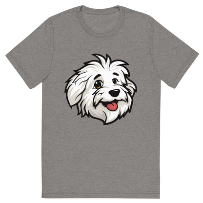 Sebastian's Smile: The Ultimate Comfort Tri-blend T-shirt for Coton de Tulear Lovers