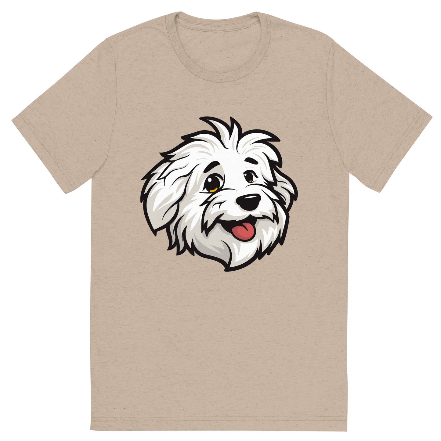 Sebastian's Smile: The Ultimate Comfort Tri-blend T-shirt for Coton de Tulear Lovers