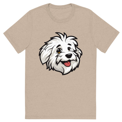 Sebastian's Smile: The Ultimate Comfort Tri-blend T-shirt for Coton de Tulear Lovers