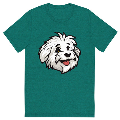 Sebastian's Smile: The Ultimate Comfort Tri-blend T-shirt for Coton de Tulear Lovers